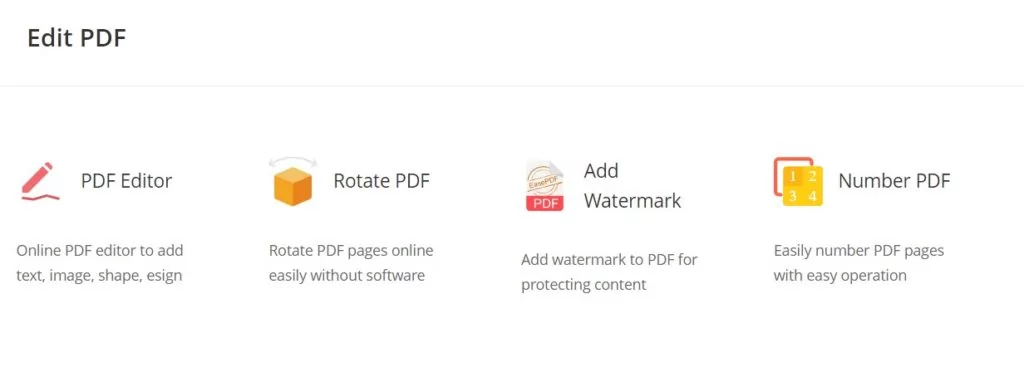 Edit PDF EasePDF - Cara kompres PDF Online