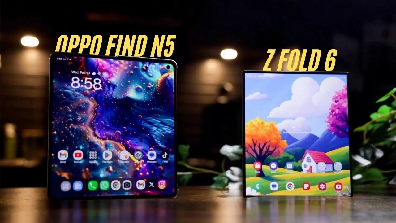 oppo find n5 fold vs galaxy z fold 6 display technology